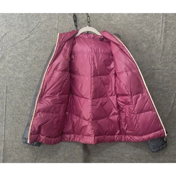 KJUS Backflip Reversible Down Jacket‎ Womens Sz L Pink Gray Pockets